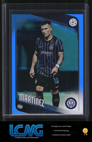 Lautaro Martínez 2025 Topps UEFA Club Competitions Blue Foil /150