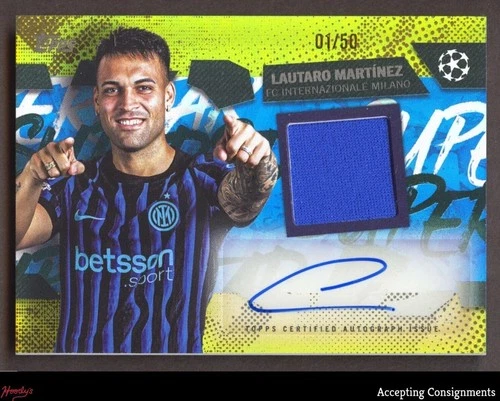 Lautaro Martínez 2025 Topps UEFA Club Superstar Gold Foil /50
