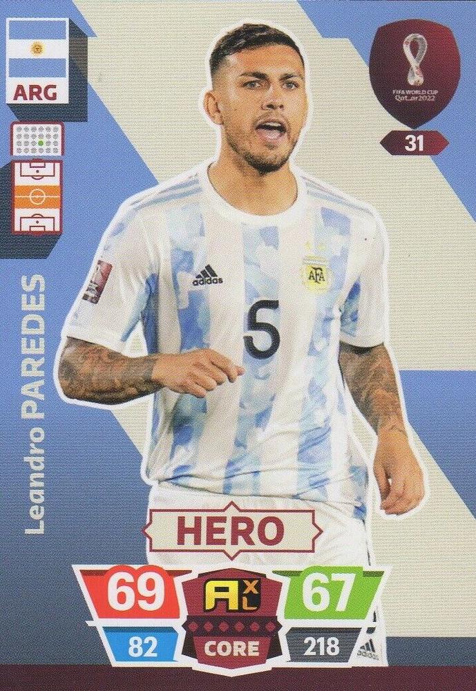 Leandro Paredes 2022 Panini Adrenalyn XL FIFA World Cup