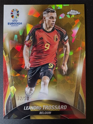 Leandro Trossard 2024 Topps Chrome Gold Refractor /50