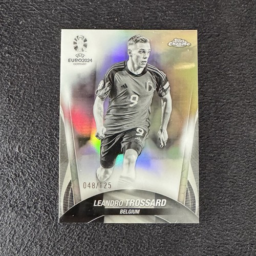 Leandro Trossard 2024 Topps Chrome UEFA Euro Black & White /125