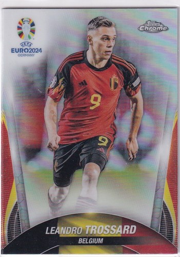 Leandro Trossard 2024 Topps Chrome UEFA Euro Silver Refractor
