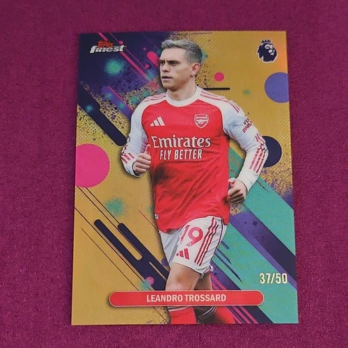 Leandro Trossard 2026 Topps Finest Chrome Gold Refractor /50