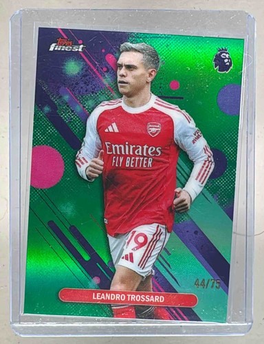 Leandro Trossard 2025 Topps Finest Green Refractor /75