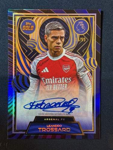 Leandro Trossard 2025 Topps Gold Blue /99