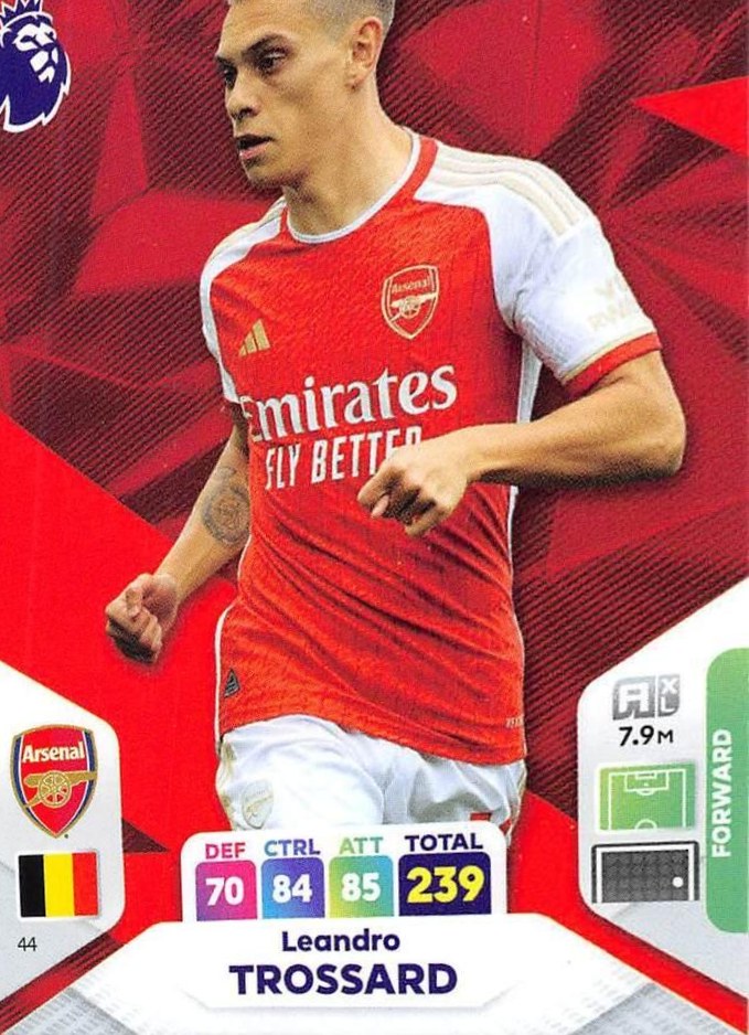 Leandro Trossard 2024 Panini Adrenalyn XL Premier League Plus