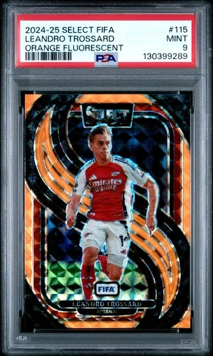 Leandro Trossard 2024 Panini Select Arancione Fluorescente 39/125