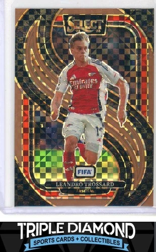 Leandro Trossard 2024 Panini Select FIFA Bronze Checker /75