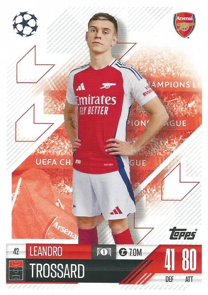 Leandro Trossard 2024 Topps Match Attax UEFA Club Competitions