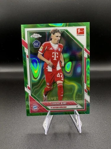 Lennart Karl 2025 Topps Chrome Bundesliga Green Lava /99
