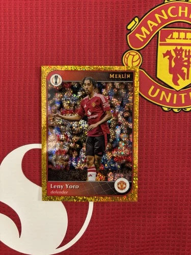 Leny Yoro 2024 Topps Merlin Chrome Gold Speckle /50