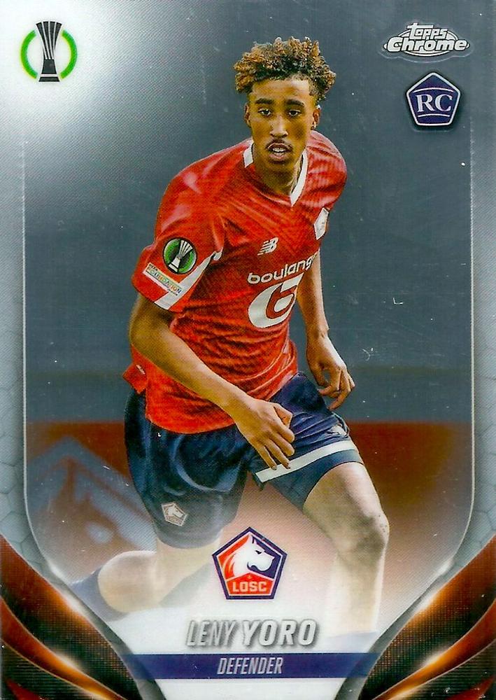 Leny Yoro 2023 Topps Chrome UEFA Club Competitions