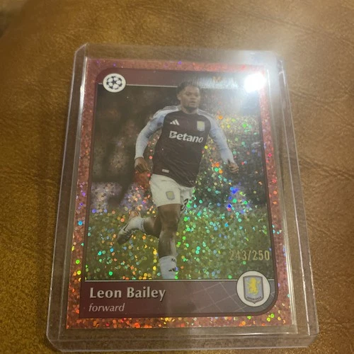 Leon Bailey 2025 Topps Merlin Chrome Speckle Refractor /250