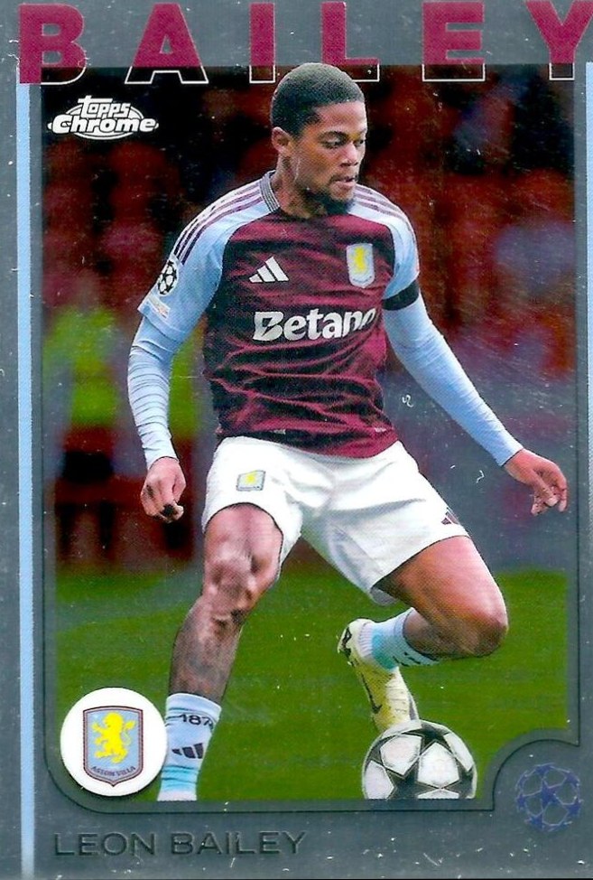 Leon Bailey 2024 Topps Chrome UEFA Club Competitions
