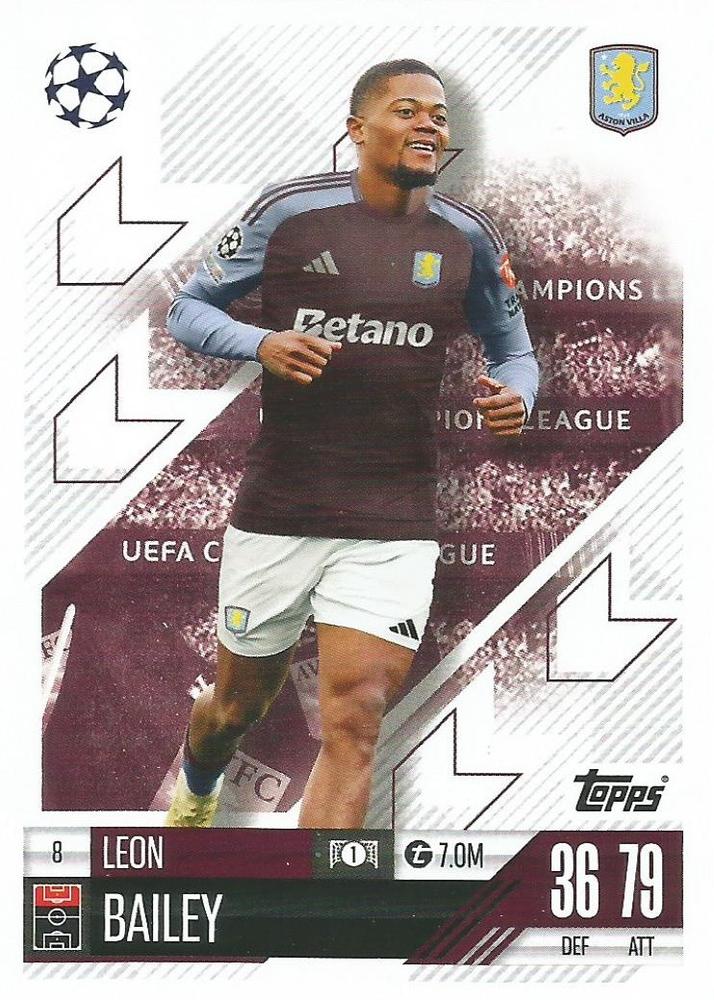Leon Bailey 2024 Topps Match Attax UEFA Club Competitions