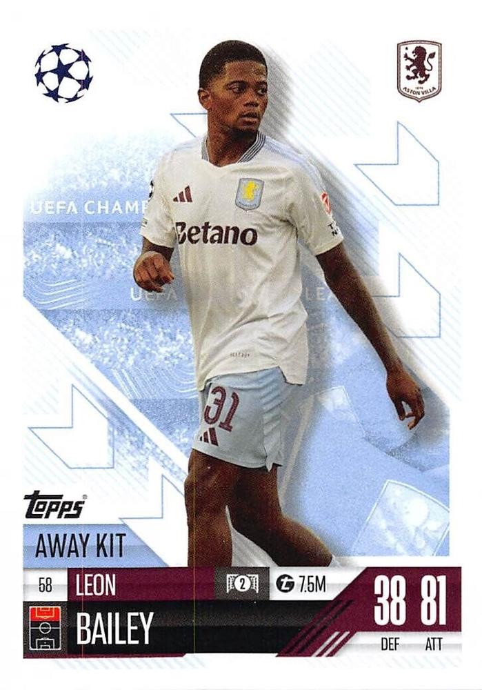 Leon Bailey 2024 Topps Match Attax UEFA Club Competitions Extra