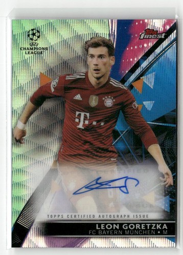 Leon Goretzka 2021 Topps Finest Neon Green Wave Refractor