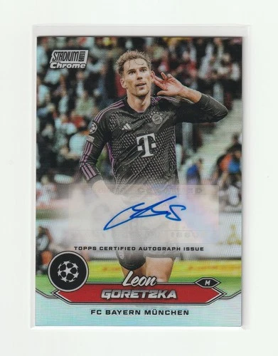 Leon Goretzka 2023 Panini Stadium Club Chrome Blue Refractor