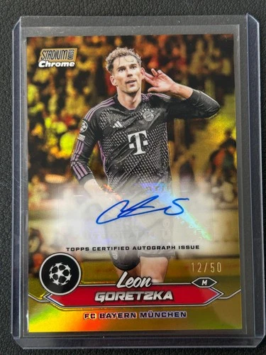 Leon Goretzka 2023 Topps Stadium Club Chrome Gold /50