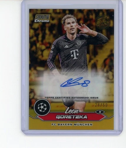Leon Goretzka 2023 Panini Stadium Club Chrome Gold /50