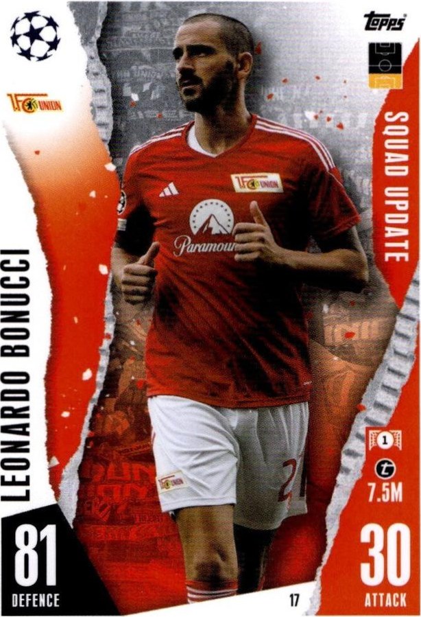 Leonardo Bonucci 2023 Topps Match Attax UEFA Club Competitions Extra