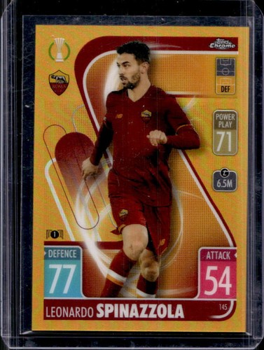 Leonardo Spinazzola 2021 Topps Chrome Matchday Attax UEFA Europa League Gold /50