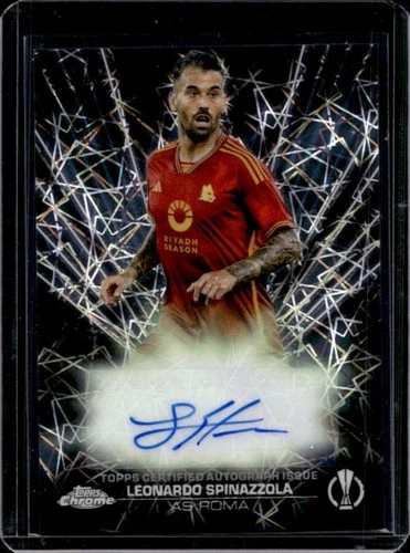 Leonardo Spinazzola 2023 Topps Chrome UEFA Black Lazer