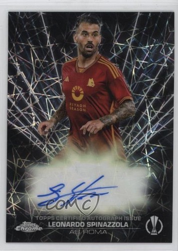Leonardo Spinazzola 2023 Topps Chrome UEFA Club Competitions Black Lazer