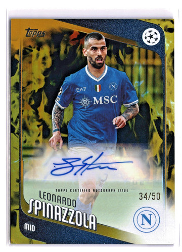Leonardo Spinazzola 2025 Topps UEFA Club Comp Gold Inferno /50