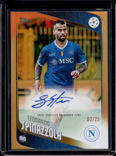 Leonardo Spinazzola 2025 Topps UEFA Lámina Naranja /25