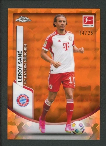 Leroy Sané 2024 Topps Chrome Ice Cracked Orange /25