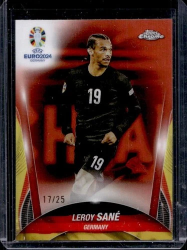 Leroy Sané 2023 Topps Chrome UEFA Euro Orange Refractor /25