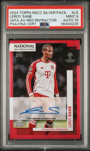 Leroy Sané 2024 Topps Cromo Nacional UEFA Fútbol Rojo /5