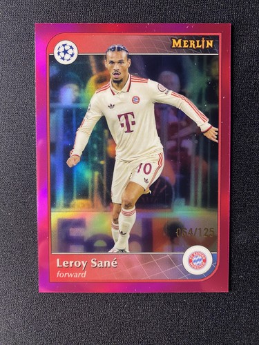 Leroy Sané 2024 Topps Merlin Chrome Pink Shimmer /125