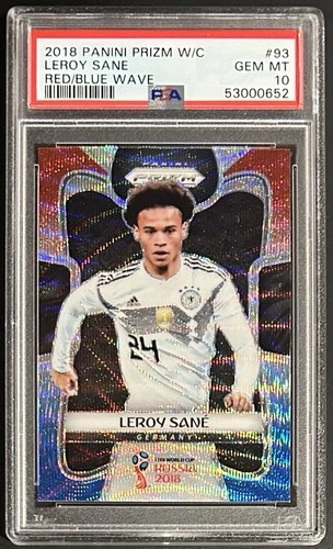 Leroy Sané 2018 Panini Prizm World Cup Red Blue Wave