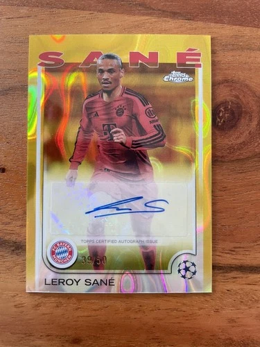 Leroy Sane 2024 Topps Chrome Gold Refractor /50