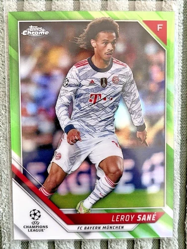 Leroy Sane 2021 Topps Chrome Neon Green /99