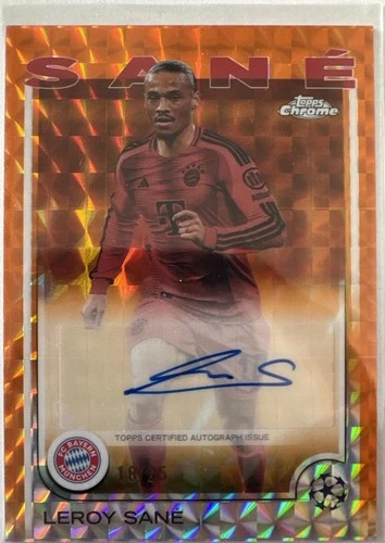 Leroy Sane 2024 Topps Chrome Orange /25