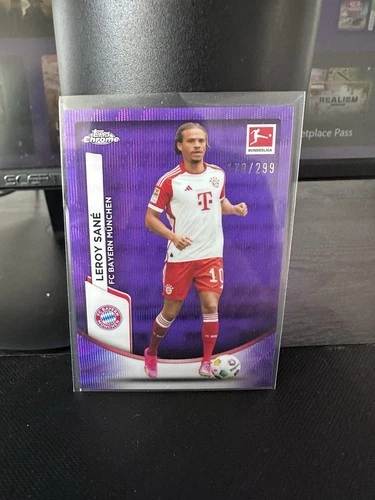 Leroy Sane 2023 Topps Chrome Purple Wave Refractor /299