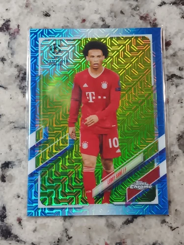 Leroy Sane 2020 Topps Chrome UEFA Japan Edition Blue Mojo Refractor /75