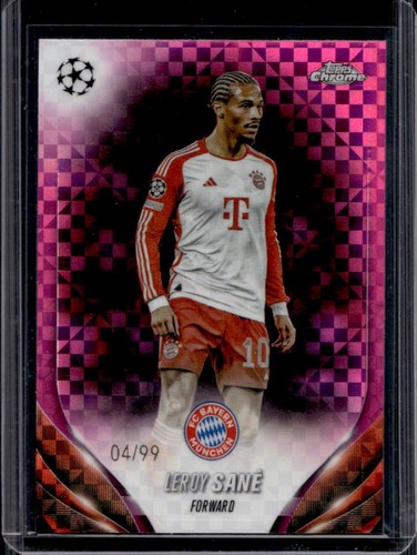 Leroy Sane 2024 Topps Chrome UEFA Magenta X Fractor /99