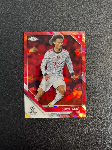 Leroy Sane 2022 Topps Chrome UEFA Sapphire Red /2