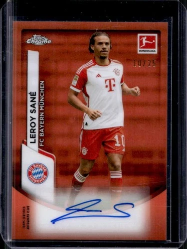 Leroy Sane 2023 Topps Cromo Bundesliga Naranja Refractor /25