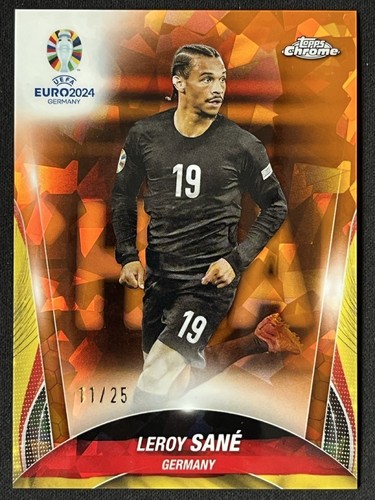 Leroy Sane 2024 Topps Cromo Zafiro Naranja /25