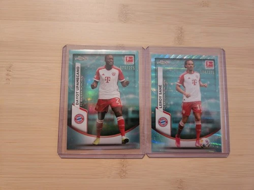 Leroy Sane / Dayot Upamecano 2023 Topps Bundesliga Chrome Refractor /275