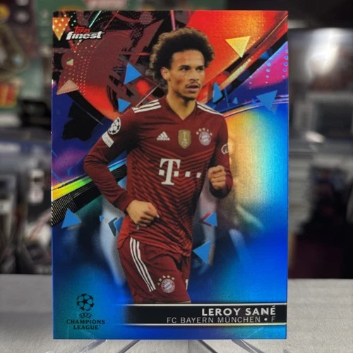 Leroy Sane 2021 Topps Finest Blue Refractor /150