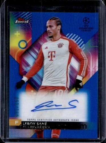 Leroy Sane 2023 Topps Finest Blue Refractor /150