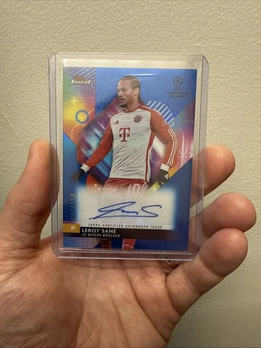Leroy Sane 2023 Topps Finest Blue Refractor /150