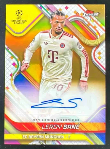 Leroy Sane 2024 Topps Finest Gold Refractor /50
