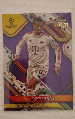 Leroy Sane 2024 Topps Finest Purple Lava